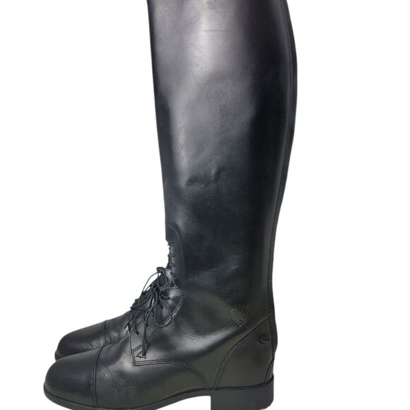 Ariat Heritage Equestrian 5501 Women's Riding Boots Size 9 Black Leather Back Zi - Picture 3 of 9